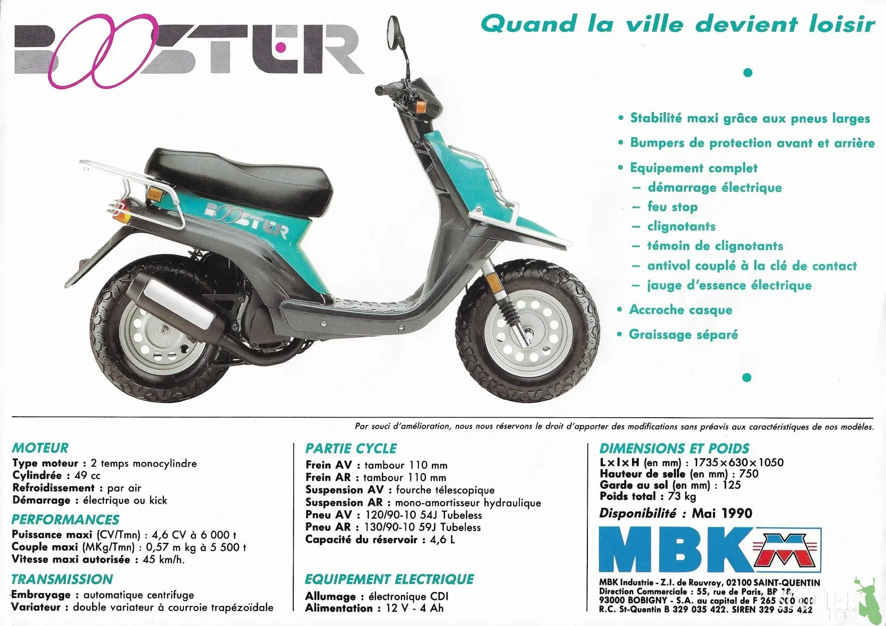 MBK Booster 1990 – Brochure