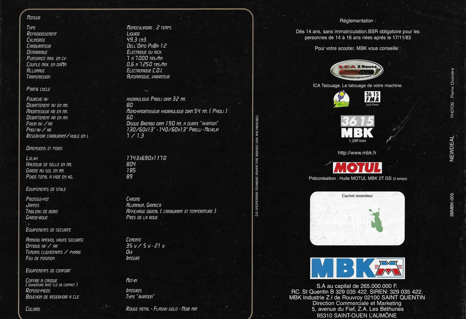 MBK Nitro 1998 – Brochure