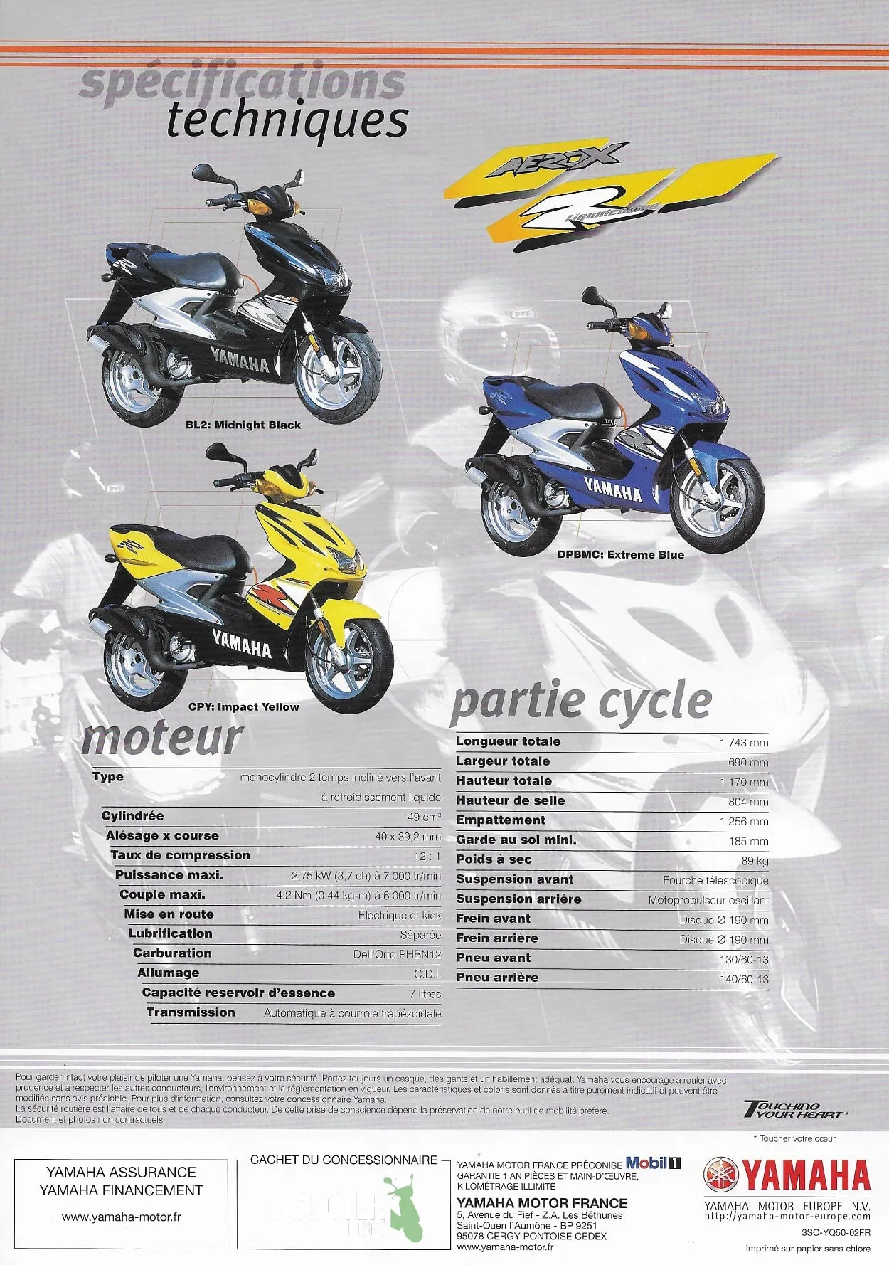 Yamaha Aerox R de 2002 – Brochure