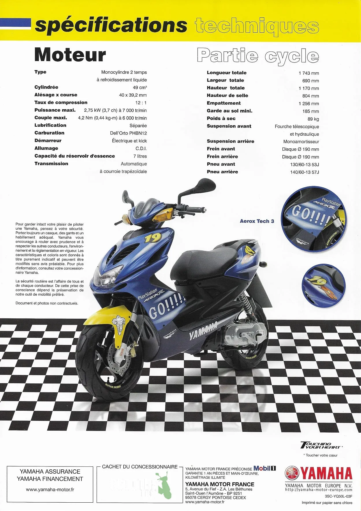 Yamaha Aerox R Tech 3 de 2003 – Brochure