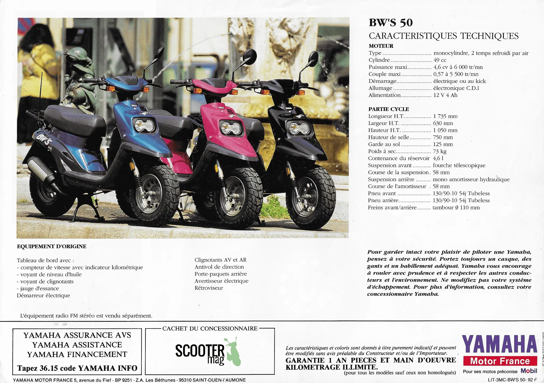 Yamaha BW’S 1992 – Brochure