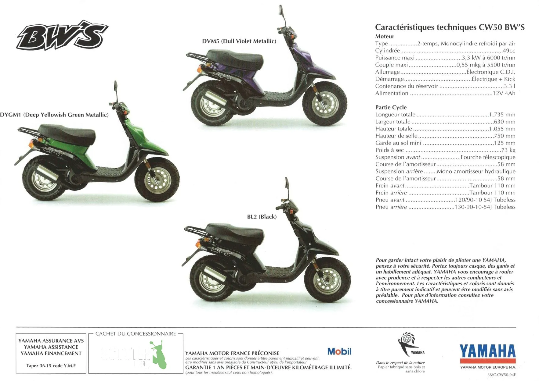 Yamaha BW’S 1994 – Brochure