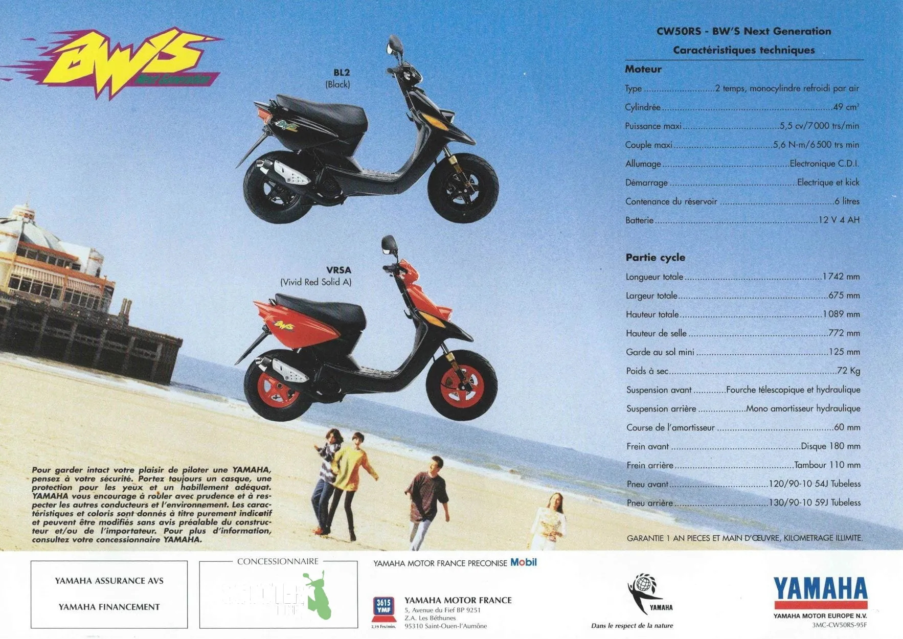 Yamaha BW’S Next Generation de 1995 – Brochure
