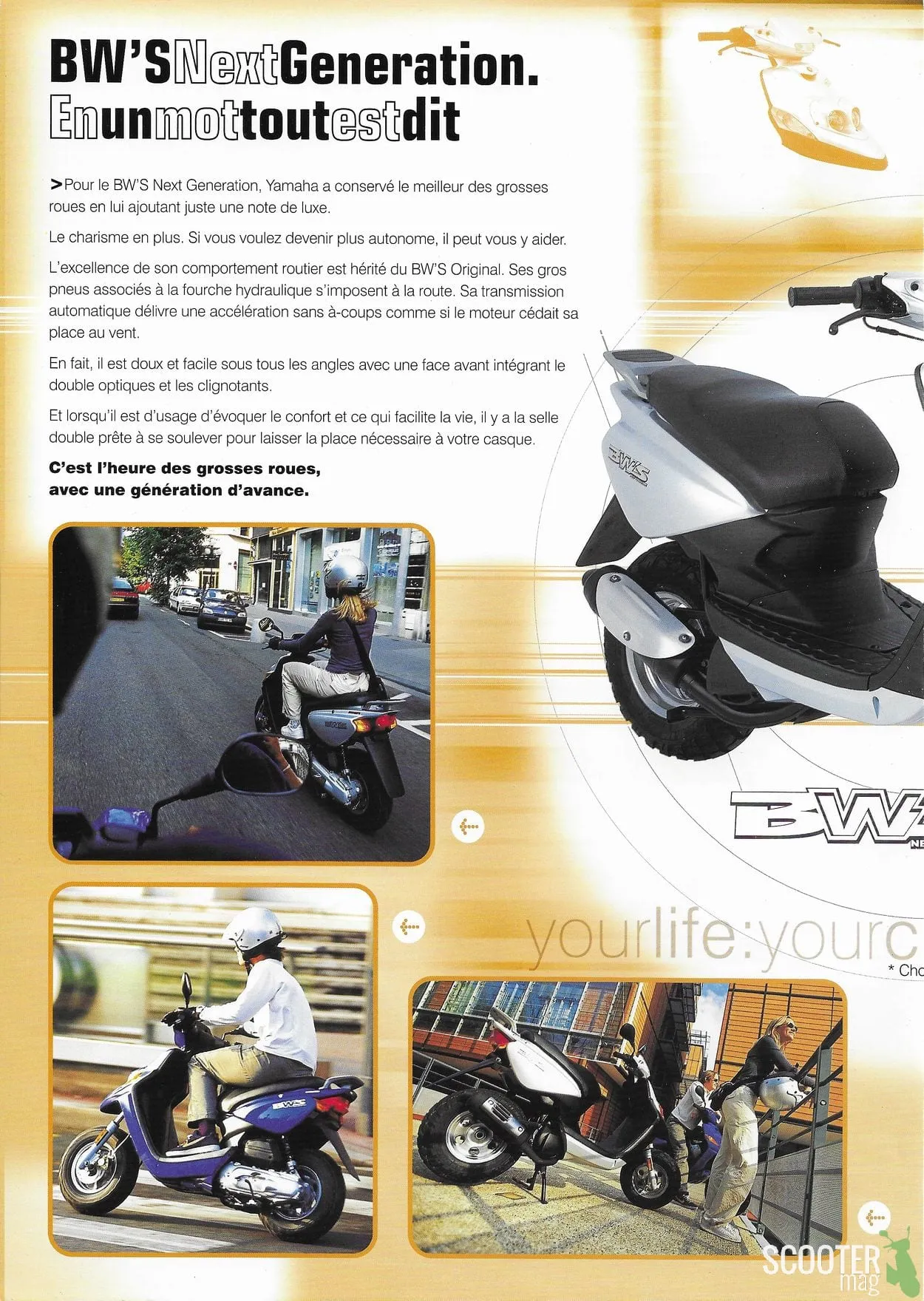 Yamaha BW’S Next Generation de 2001 – Brochure
