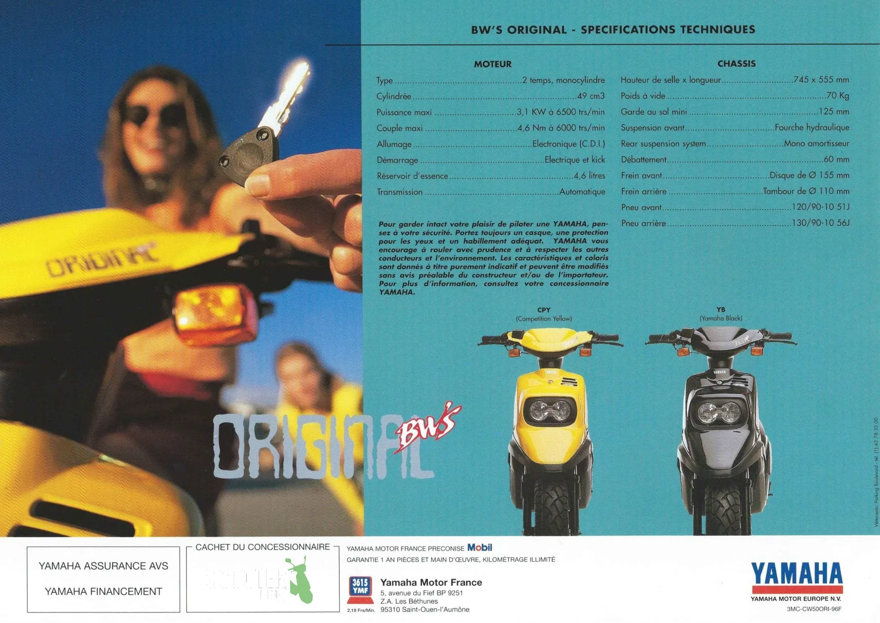 Yamaha BW’S Original de 1996 – Brochure