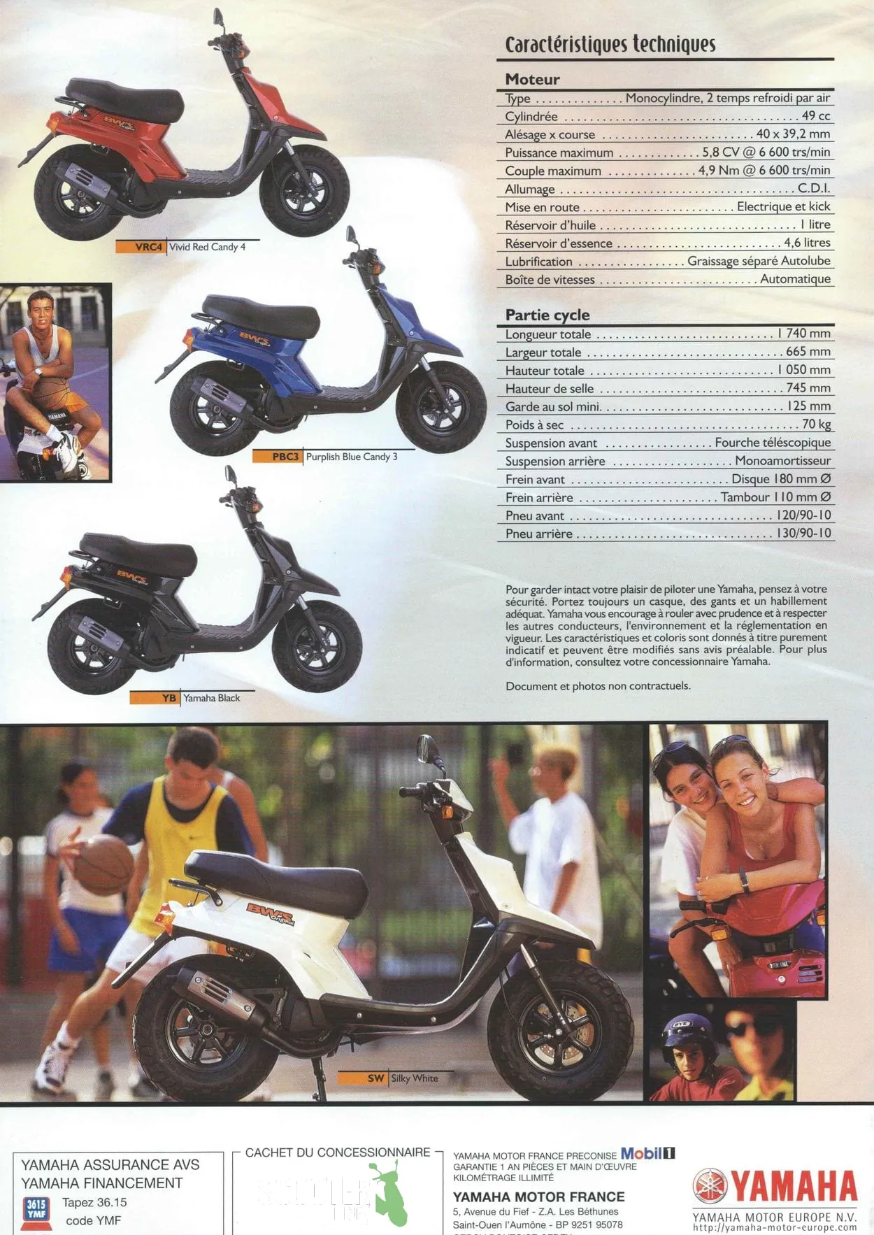 Yamaha BW’S Original de 1999 – Brochure