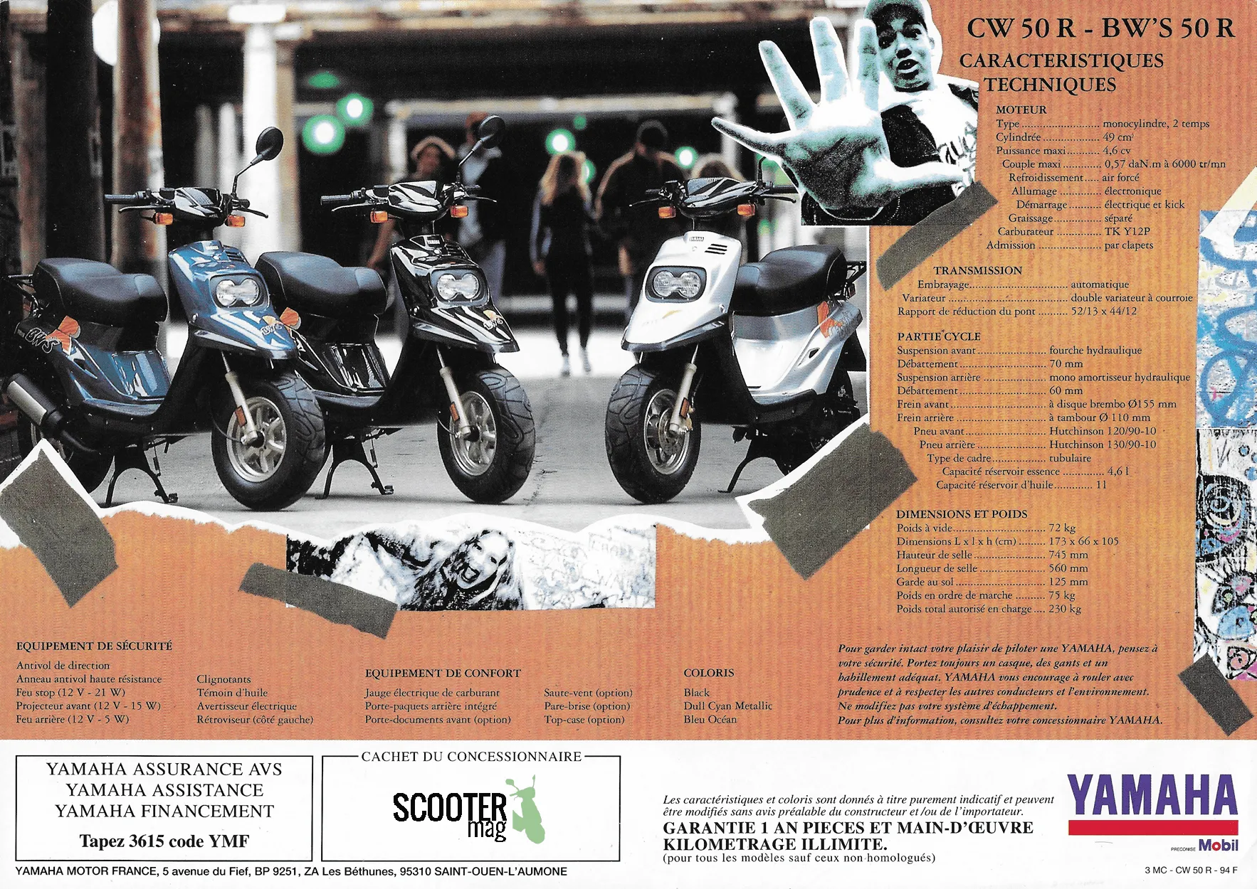 Yamaha BW’S R de 1994 – Brochure