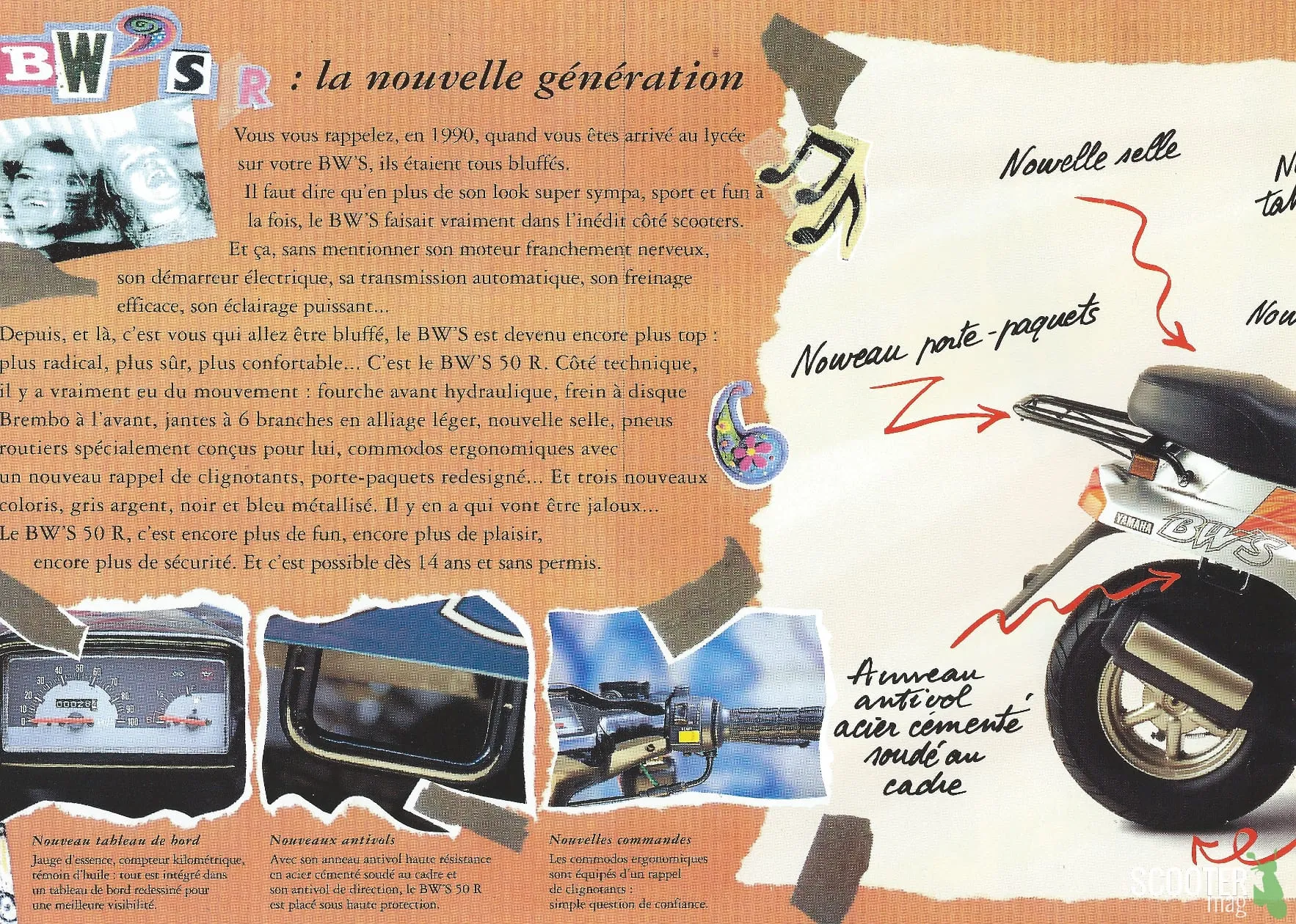 Yamaha BW’S R de 1995 – Brochure