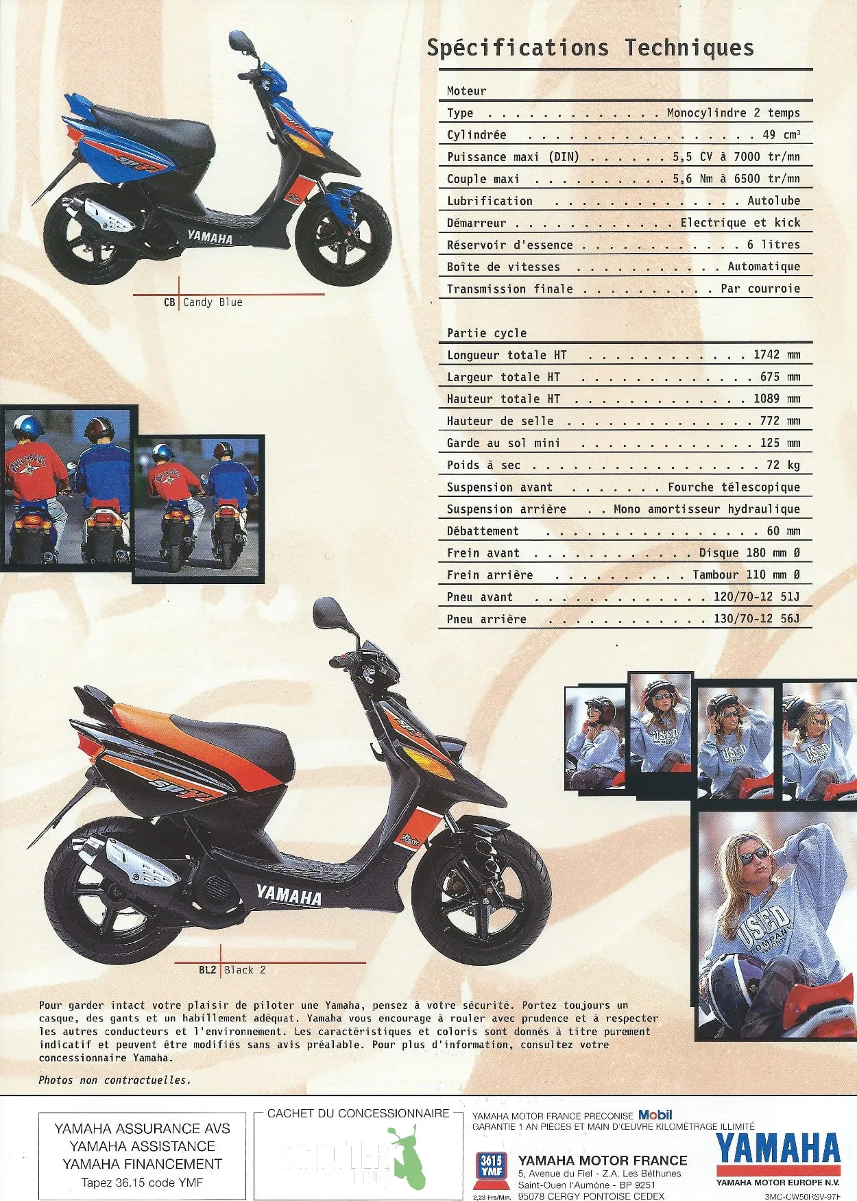 Yamaha BW’S Spy de 1997 – Brochure