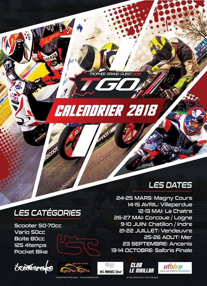 Calendrier des événements scooter 2018