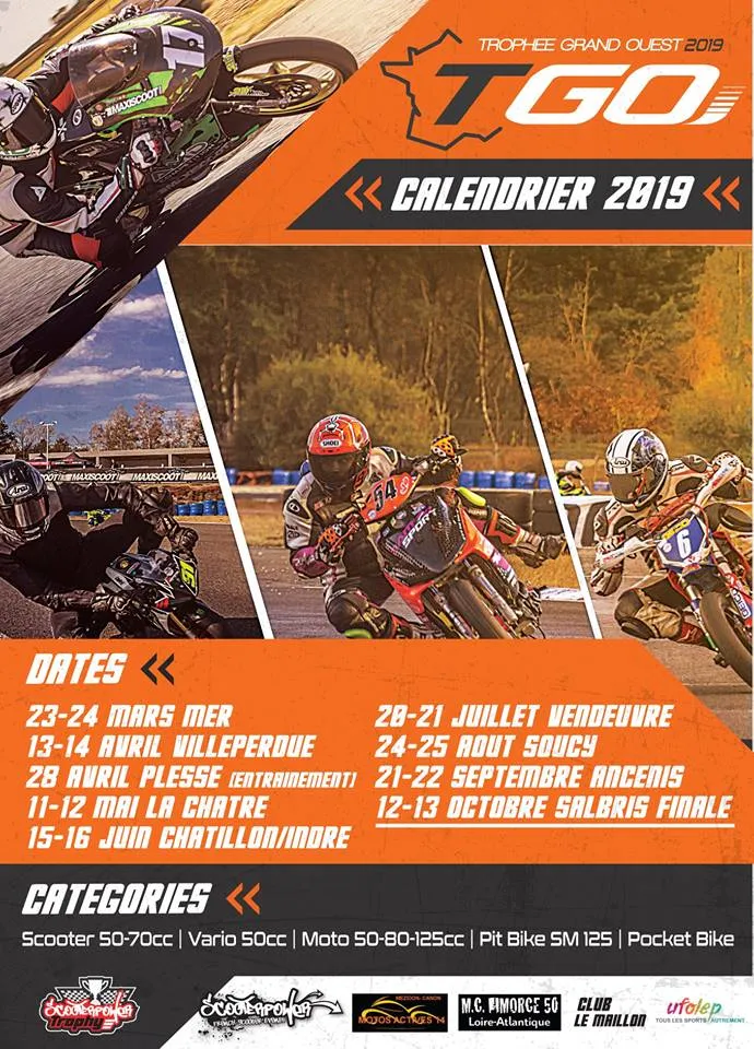 Calendrier des événements scooter 2019