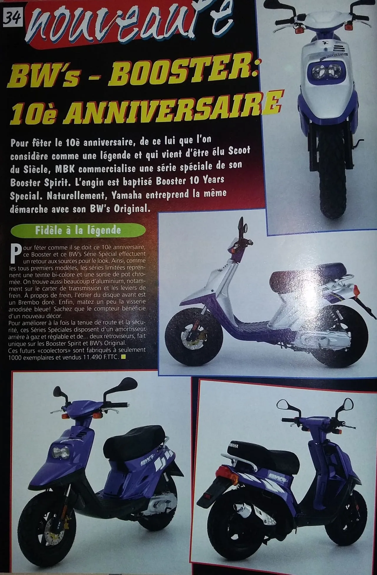 Yamaha BW’s Original Sports Spec 10 ans