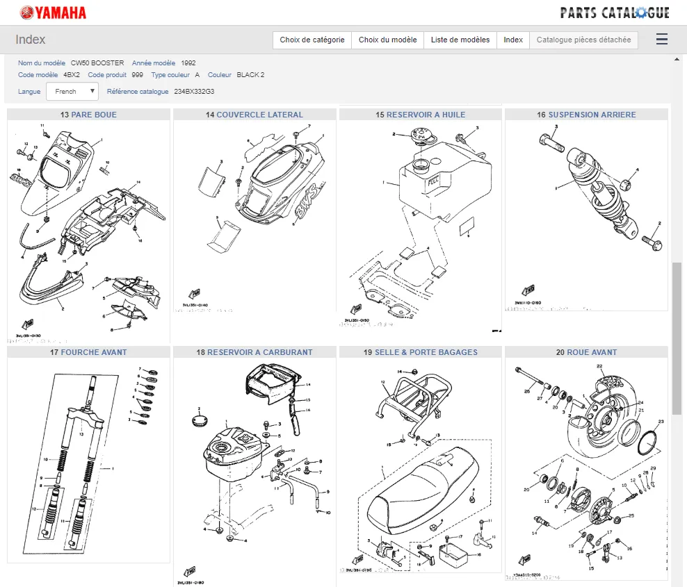 Trouvez facilement toutes les pièces pour vos anciens scooters MBK / Yamaha !