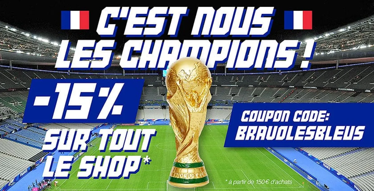 -15 % sur le shop Maxiscoot pour fêter la victoire des bleus !