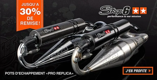 Les pots Stage6 Pro Replica en promo chez Maxiscoot