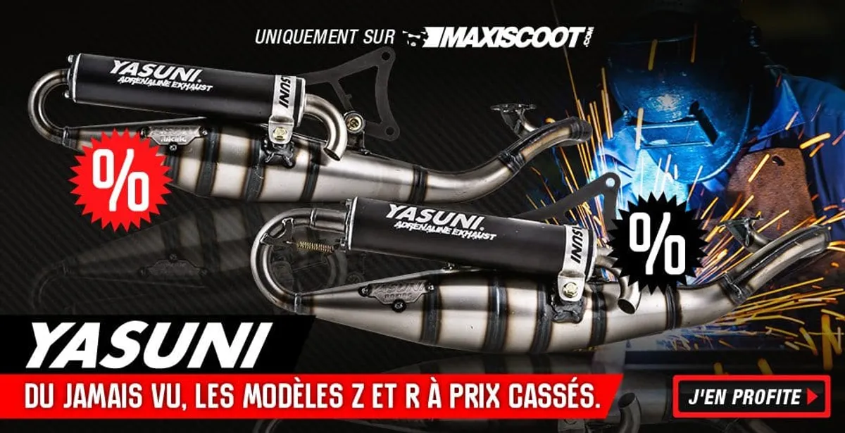 Les pots Yasuni Z et R en promo chez Maxiscoot