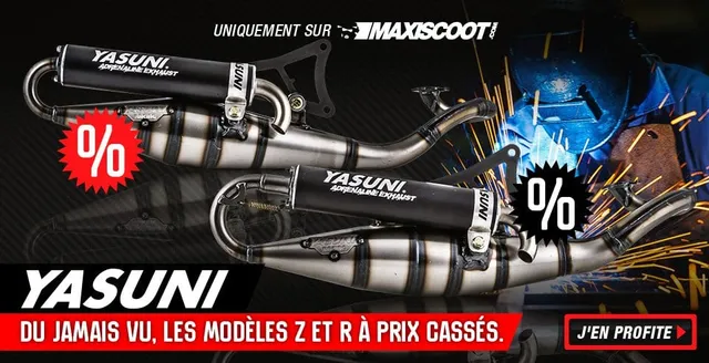 Les pots Yasuni Z et R en promo chez Maxiscoot