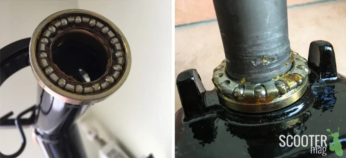 Roulement graissé logé dans la cuvette supérieure - Roulement graissé déposé sur la bague à billes inférieure