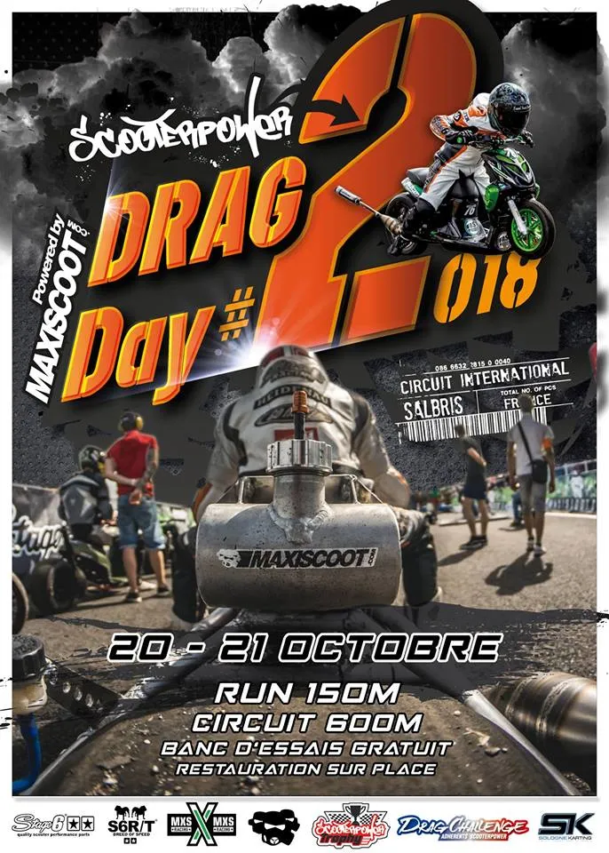 ScooterPower Drag Day #2 : RDV à Salbris les 20 & 21 octobre !
