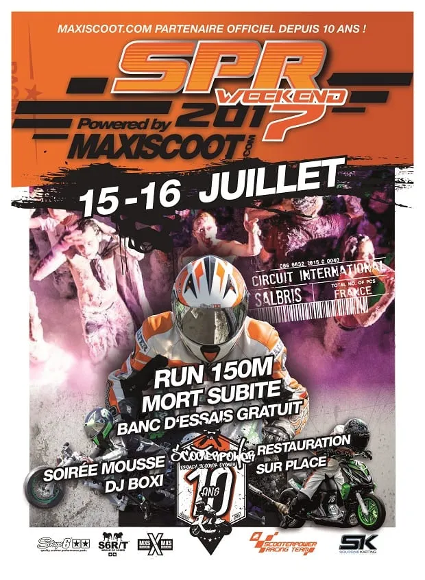 ScooterPower Weekend 2017 : RDV à Salbris mi juillet !