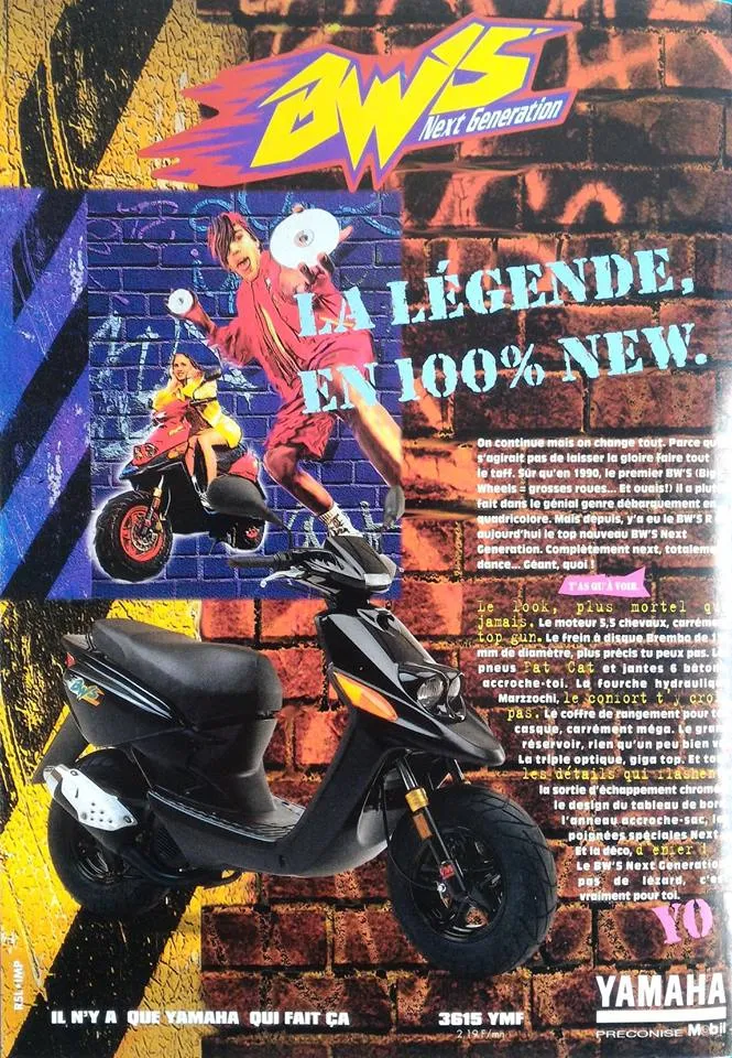 Publicités de MBK Booster et YAMAHA BW’s