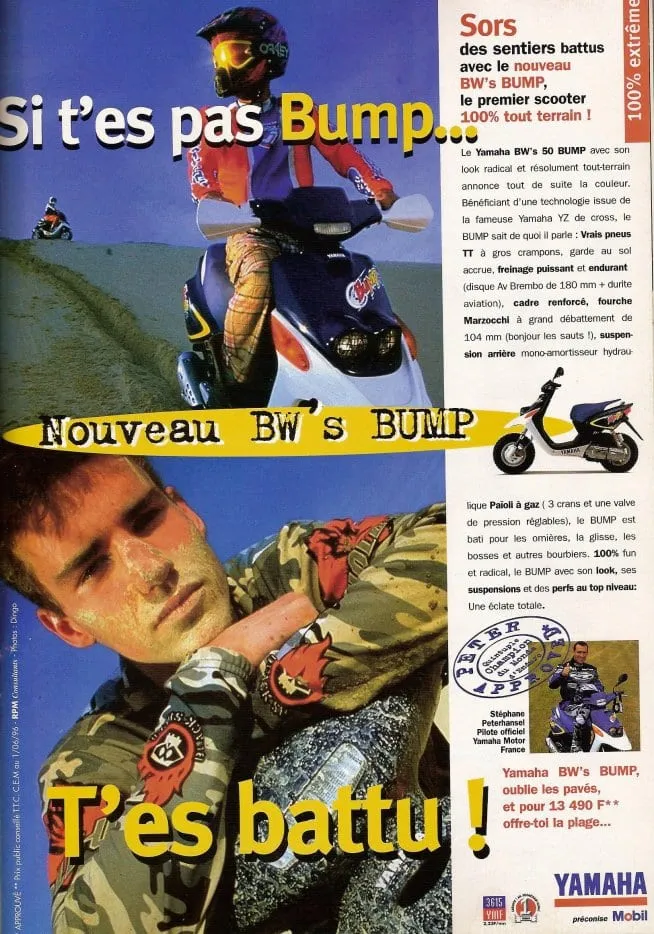 Publicités de MBK Booster et YAMAHA BW’s